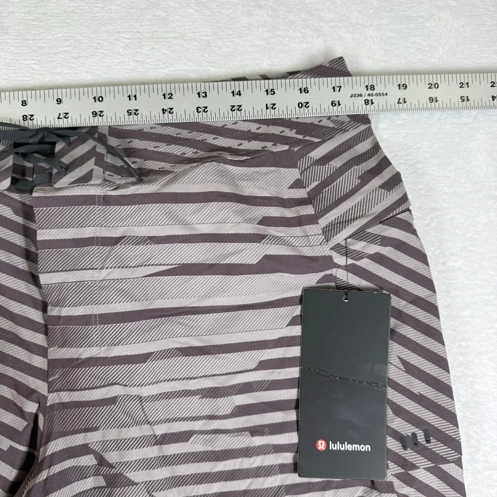 Lululemon Mens Current State Board Short 9 Espresso Striped 34 LM7B07S NEW